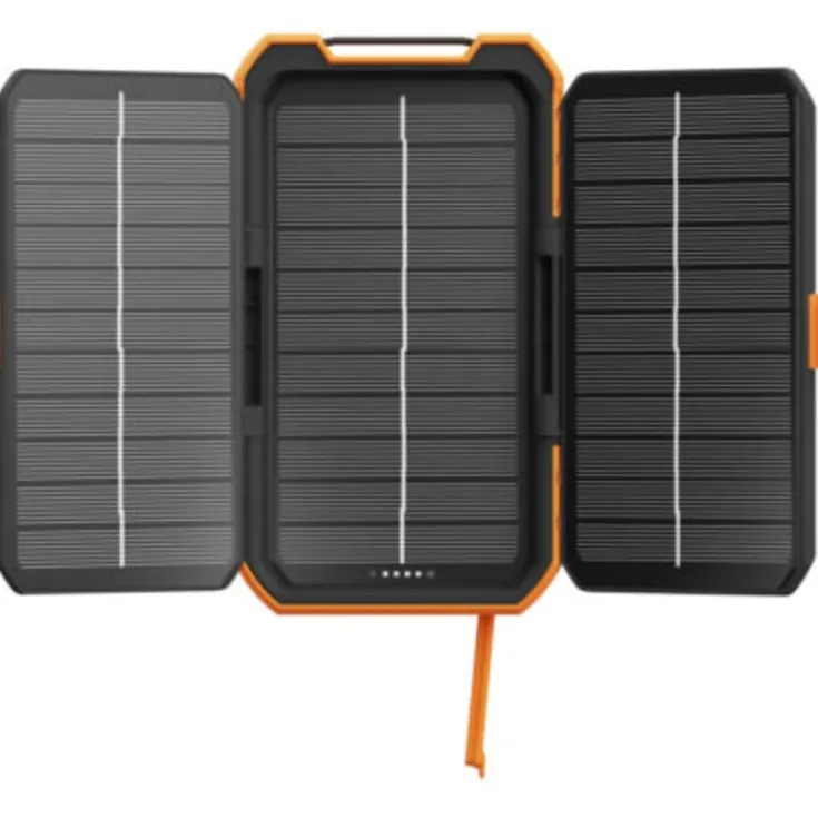 Discount solcelle powerbank med lommelygte, 10.000 mAh Powerbanks